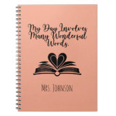 My Day Involves Many Wonderful Words Educator Notitieboek (Voorkant)