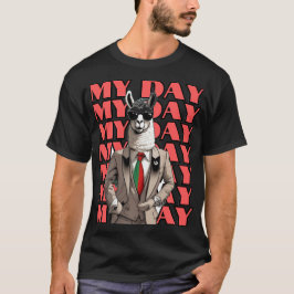 My Day Llama in Gucci Inspo Rood Zwart Beige Desig T-shirt