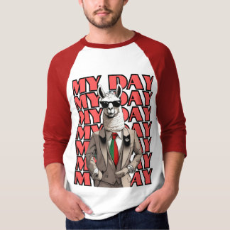 My Day Llama in Gucci Inspo Rood Zwart Beige Desig T-shirt