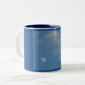 My Daytime Moon - Blauwe tweetonige Mok (Voorkant links)