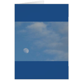 My Daytime Moon - Blue Portrait Wenskaart