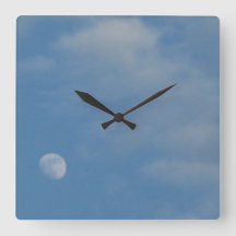 My Daytime Moon - Decoratieve vierkante klok