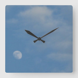 My Daytime Moon - Decoratieve vierkante klok