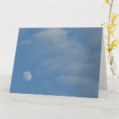 My Daytime Moon - Groot Landschap Wenskaart Kaart (Gele Bloem)