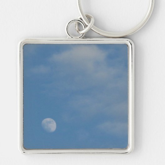 My Daytime Moon - Groot Premium vierkant Sleutelha Sleutelhanger (Voorkant)