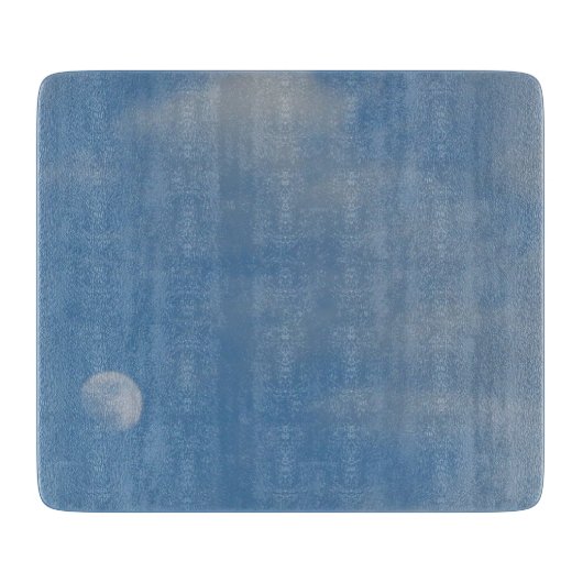 My Daytime Moon - Kleine glazen snijplank (Voorkant)