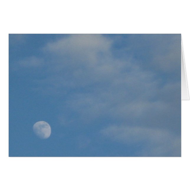 My Daytime Moon - Landschap Wenskaart (Voorkant Horizontaal)