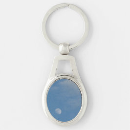 My Daytime Moon - Metal Oval Twisted Key Ring Sleutelhanger