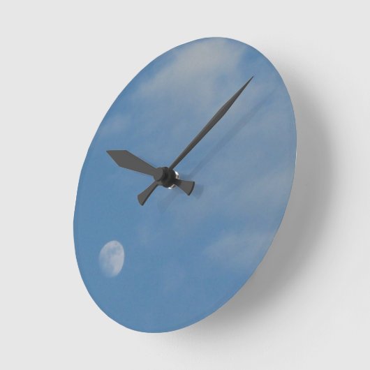 My Daytime Moon - Middelgrote ronde wandklok (Hoek)
