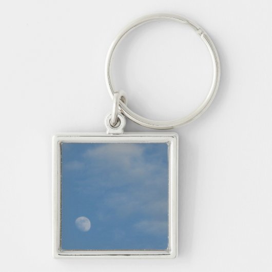 My Daytime Moon - Premium Small Square Sleutelhang Sleutelhanger (Voorkant)