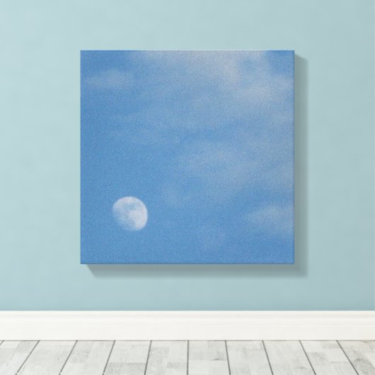 My Daytime Moon - Premium Wrapped Canvas Gloss (Insitu (Houten vloer))