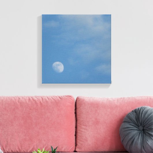 My Daytime Moon - Premium Wrapped Canvas Gloss (Insitu (Woonkamer))