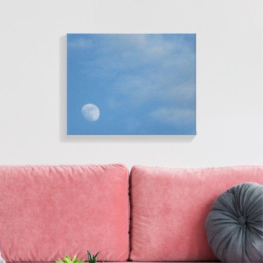 My Daytime Moon - Premium Wrapped Gloss Canvas (Insitu (Woonkamer))