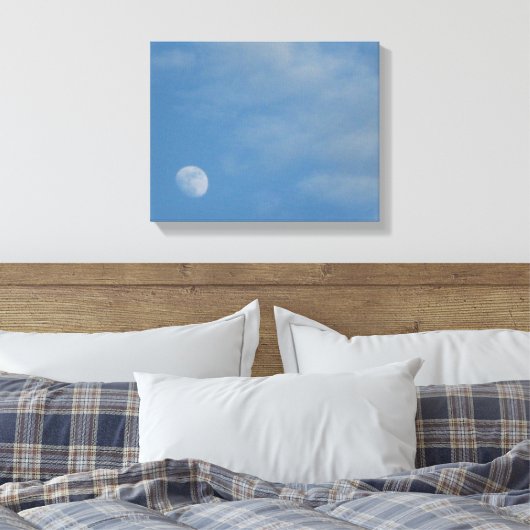 My Daytime Moon - Premium Wrapped Gloss Canvas (Insitu (Slaapkamer))