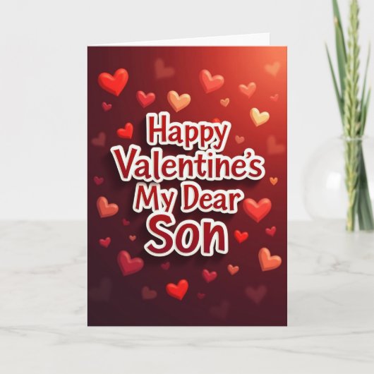 My Dear Son Valentines Day Card Kaart (Voorkant)