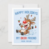 My Deer Friend Kids Classroom Christmas Feestdagenkaart (Voorkant)