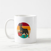 My Doberman Is My Valentine Heart Retro Sunset Dog Koffiemok (Links)