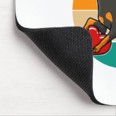 My Doberman Is My Valentine Heart Retro Sunset Dog Muismat (Hoek)