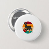 My Doberman Is My Valentine Heart Retro Sunset Dog Ronde Button 5,7 Cm (Voorkant /achterkant)
