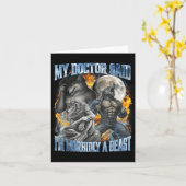 My Doctor Said I'm Morbidly A Cool Funny Werewolf Kaart (Gele Bloem)