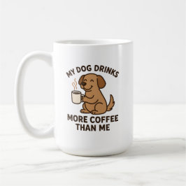 My Dog Drinks More Coffee Than Me – Dog Lover Gift Koffiemok