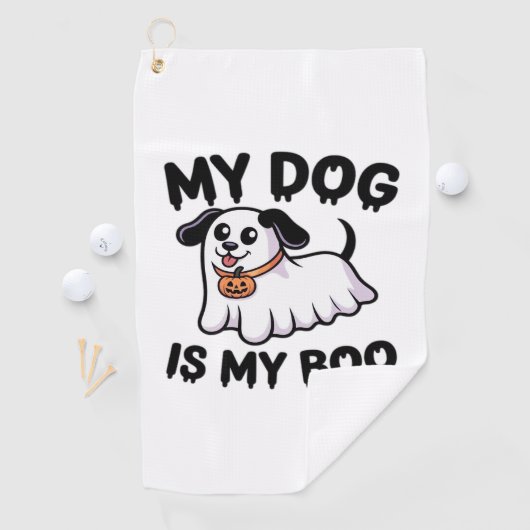 My Dog Is My Boo Shirt – Funny Dog Lover Gift 2025 Golfhanddoek (Insitu)