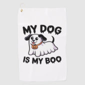 My Dog Is My Boo Shirt – Funny Dog Lover Gift 2025 Golfhanddoek (Voorkant)