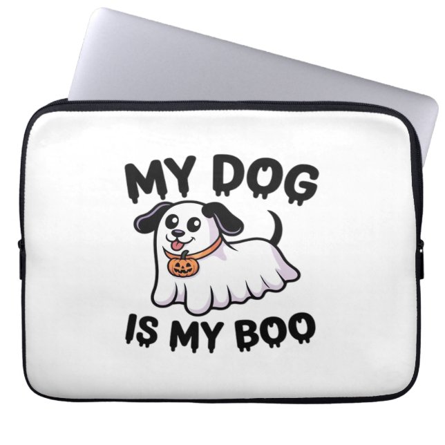 My Dog Is My Boo Shirt – Funny Dog Lover Gift 2025 Laptop Sleeve (Voorkant)