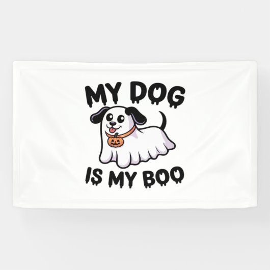 My Dog Is My Boo Shirt – Funny Dog Lover Gift 2025 Spandoek (Horizontaal)