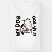 My Dog Is My Boo Shirt – Funny Dog Lover Gift 2025 Spandoek (Verticaal)