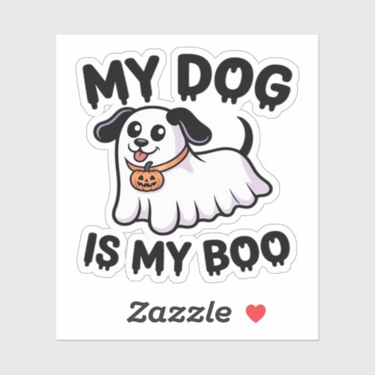 My Dog Is My Boo Shirt – Funny Dog Lover Gift 2025 Sticker (Vel)