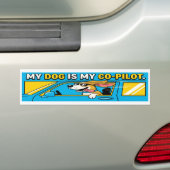 My Dog Is My Co-Pilot Funny Bumper Sticker (Op auto)