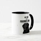 My Dog Is My Favorite Human – Black Lab Coffee Mug Mok (Voorkant rechts)