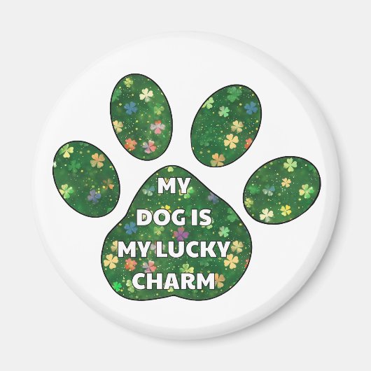 My Dog is my lucy charm Magneet (Voorkant)