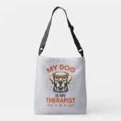 My dog is my therapist crossbody tas (Achterkant)