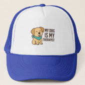 My Dog Is My Therapist Funny Dog Lover Quote Trucker Pet (Voorkant)
