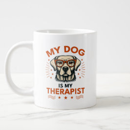 My dog is my therapist grote koffiekop