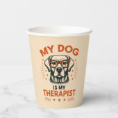 My dog is my therapist papieren bekers (Achterkant)