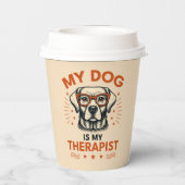 My dog is my therapist papieren bekers (Achterkant)