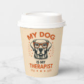 My dog is my therapist papieren bekers (Voorkant)