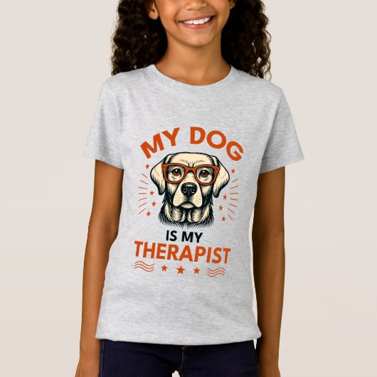My dog is my therapist t-shirt (Voorkant)