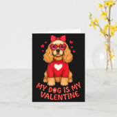 My Dog Is My Valentine American Er Spaniel Heart G Kaart (Gele Bloem)