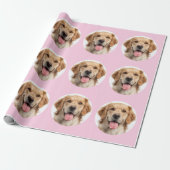 My Dog Is My Valentine Custom Photo Wrapping Paper Cadeaupapier (Uitgerold)