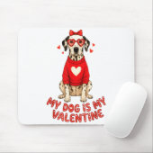 My Dog Is My Valentine Dalmatian Heart Gles Bow Do Muismat (Met muis)