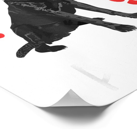 My Dog Is My Valentine Funny Black Lab Cute Dog Pa Poster (Hoek)