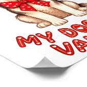 My Dog Is My Valentine Husky Heart Gles Valentines Poster (Hoek)