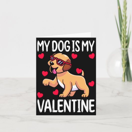 My Dog Is My Valentine Kaart (Voorkant)