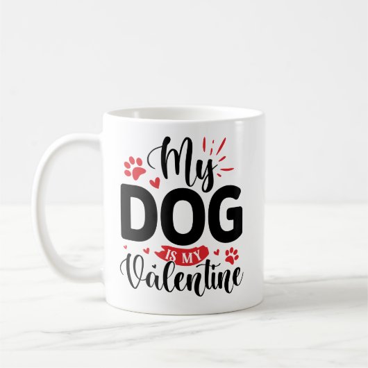 My Dog is My Valentine Koffiemok (Links)