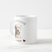 My Dog Is My Valentine – Personalized Pet  Koffiemok (Voorkant links)
