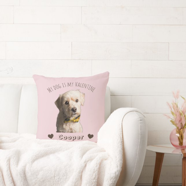 My Dog Is My Valentine – Personalized Pet  Kussen (Bank)